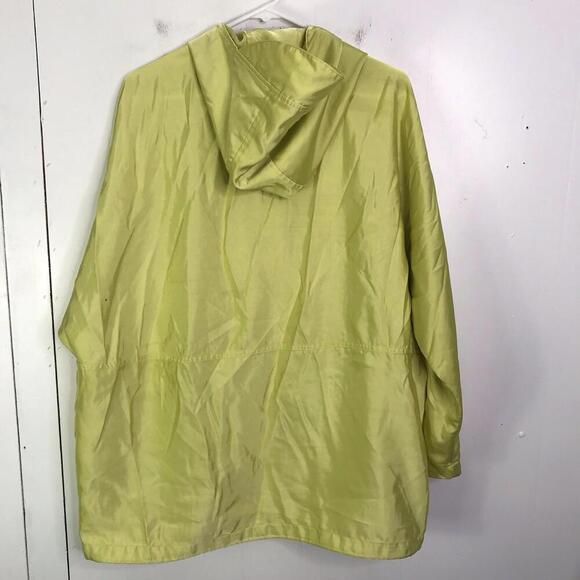 Mycra PAC Raincoat Womens S M Slicky Hooded Packable Lime Full Zip Pockets - Picture 6 of 12